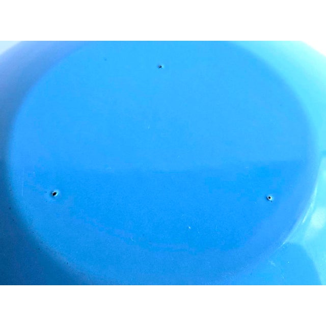 Vintage Large Blue Enamel on Steel Bowl in the Style of Krenit For Sale - Image 13 of 13