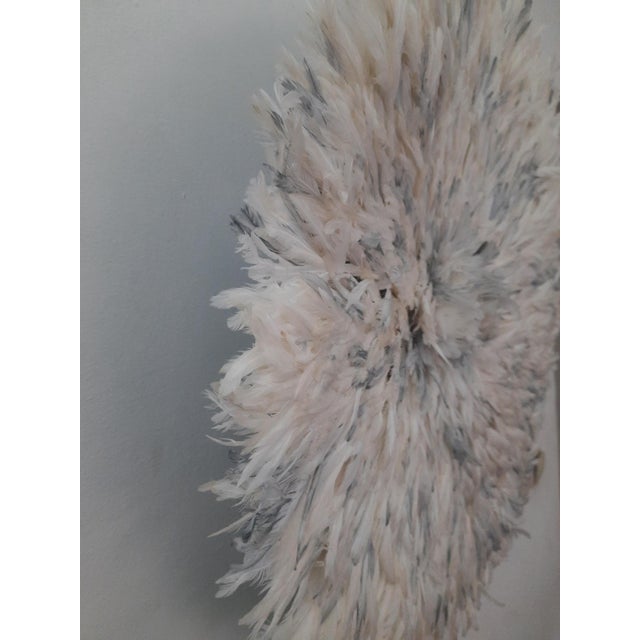 White Juju Hat White Speckled Gray of 31" - 80 Cm For Sale - Image 8 of 9
