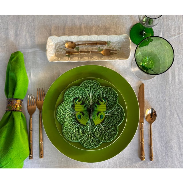 Vera Neumann Papillon Dreams Stripe Up the Bands Plates - 13 Pieces For Sale - Image 13 of 14