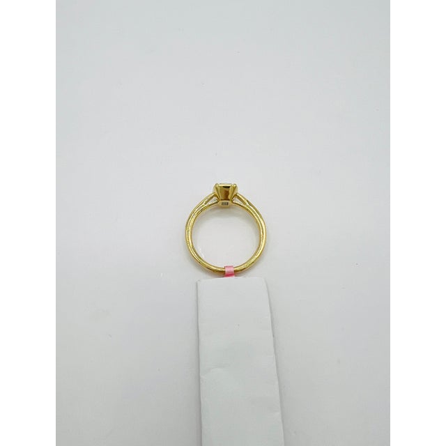 2020s Gia White Diamond Cushion 1.50 Carat Solitaire Ring in 18k Yellow Gold, Size 6.5 For Sale - Image 5 of 9