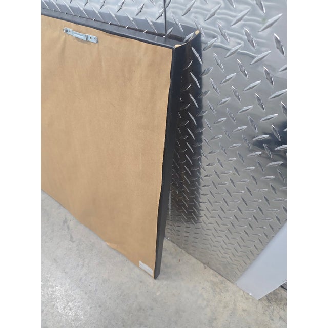 Wood Late 20th Century Joan Cole Framed Garden Gate Painting – Home Interiors – 31″ Square For Sale - Image 7 of 10