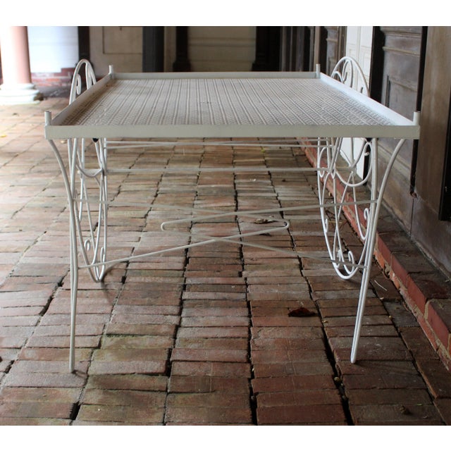 Mid-20th Century Wrought Iron Garden Cart For Sale - Image 4 of 5