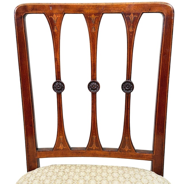 Set of 18th Century Sheraton Mahogany Side Chairs, 1790 For Sale - Image 3 of 11