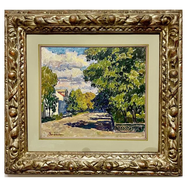 Vyacheslav Zabelin, Sunny Day Landscape, 1970s, Oil, Framed For Sale
