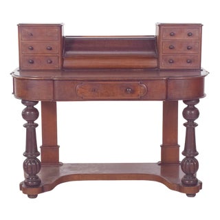 Antique English Desk with Carved Feet, 1890s For Sale