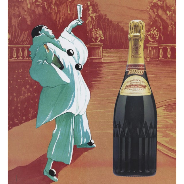 1990s 1999 Mid-Century French Champagne Alcohol Vintage Print For Sale - Image 5 of 6