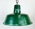 Green Industrial Factory Pendant Lamp, 1960s For Sale - Image 8 of 16