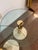Glass Vintage Set of Three Glass Travertine Tiered Postmodern Side Tables For Sale - Image 7 of 9