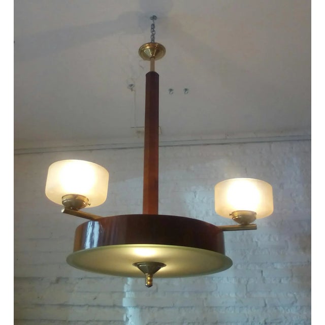 Gold Art Deco Pendant, 1940s For Sale - Image 8 of 8