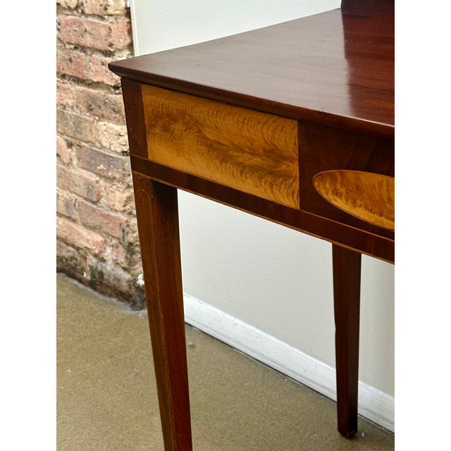 Federal Flip Top Mahogany and Satinwood Game Table , Circa 1820 For Sale - Image 10 of 13