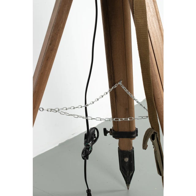 Surveyor Tripod Floor Lamp For Sale - Image 4 of 8
