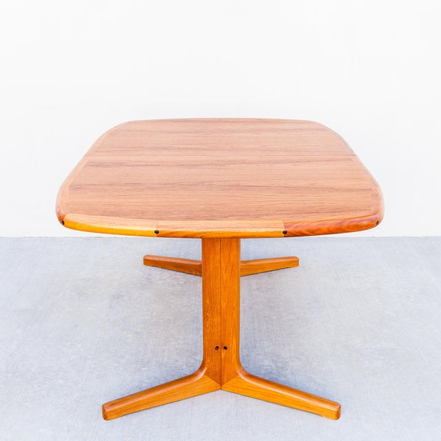 Vintage Danish Modern Teak Extension Dining Table With Two Leaves by D-Scan For Sale - Image 15 of 15