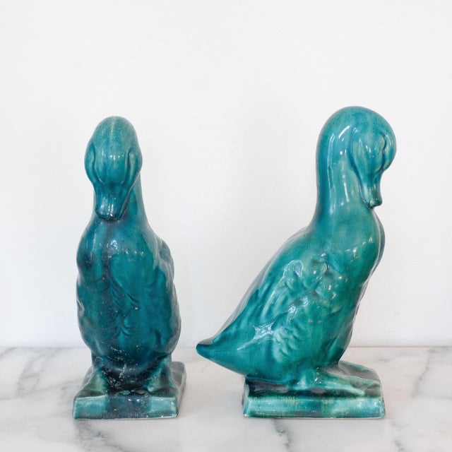 Antique Chinese porcelain duck pair.