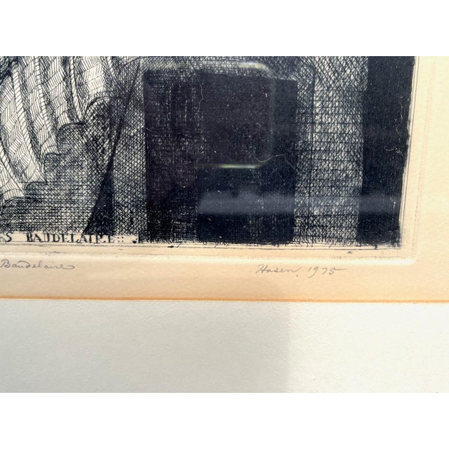 Printmaking Materials 1970s Burt Hasen Etching Hommage a Charles Baudelaire For Sale - Image 7 of 10