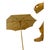 Light Tan Wood Crafted Lady Holding Umbrella Art Figure For Sale In San Francisco - Image 6 of 9