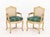 Tan Set of Four Louis XV Style Cane-Paneled Arm Chairs For Sale - Image 8 of 14