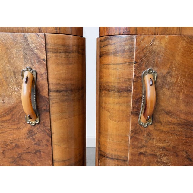 Art Deco Burl Bedside Tables, 1930, Set of 2 For Sale - Image 9 of 10