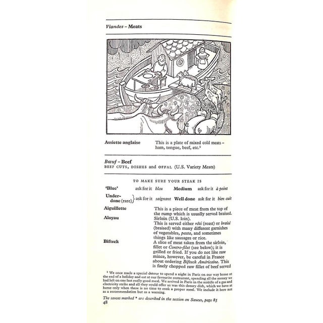 1970s "Eating French Menus and Markets" 1971 Hughes, Spike and Charmian For Sale - Image 5 of 9