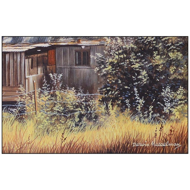 Realism Late 20th Century The Old Wood Cabin, Darwin Musselman For Sale - Image 3 of 4