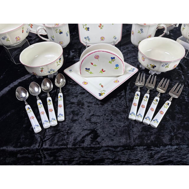 Ceramic Vintage Villeroy & Boch "Petite Fleur" Porcelain Al Fresco Bistro & Luncheon Set - 25 Pieces For Sale - Image 7 of 12
