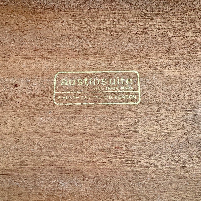 1970s Mid-Century Austinsuite Teak Queen Headboard With Integrated Nightstands For Sale - Image 9 of 9