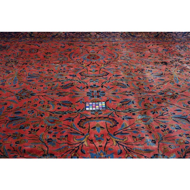 Textile Antique Kashan Rug 11'7'' x 15'3'' For Sale - Image 7 of 9