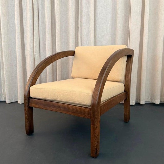 This Art Deco oak armchair was manufactured by the Modernage Furniture Company circa the 1930s. The design was highly...