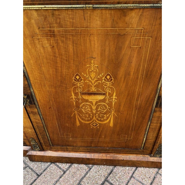 Metal Victorian Burr Walnut Sideboard For Sale - Image 7 of 16