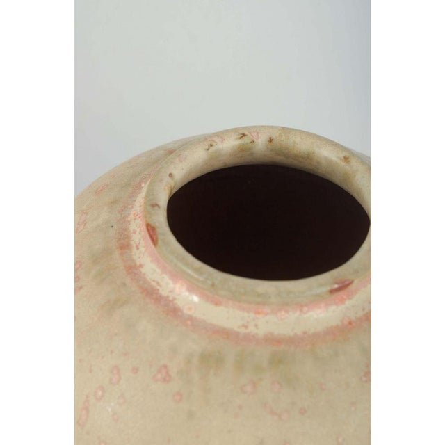 Spherical Stoneware Vase in Pink, White, and Beige Tones from Royal Copenhagen, 1930s For Sale - Image 3 of 5