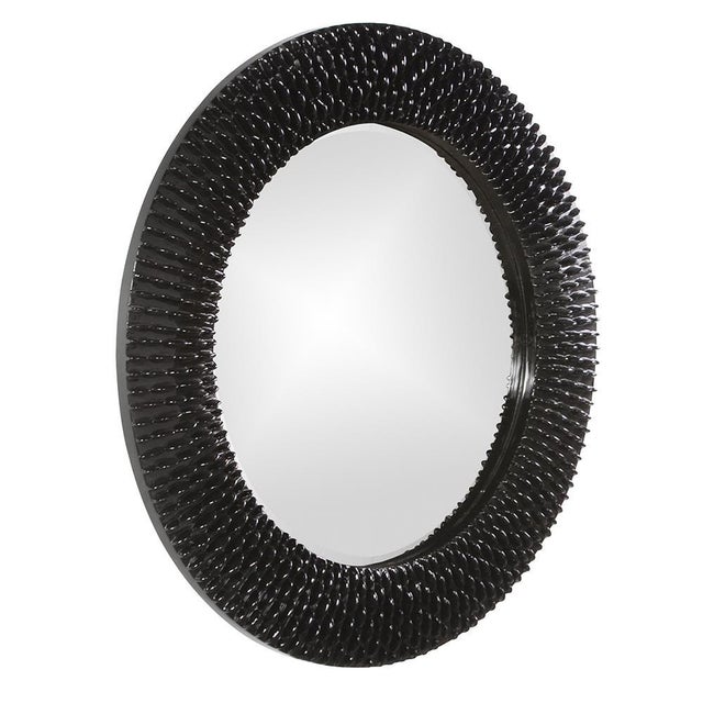 Traditional Bergman Mirror - Glossy Black For Sale - Image 3 of 6