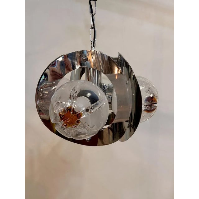 Blown Murano Glass Pendant Light, 1970s For Sale - Image 7 of 10