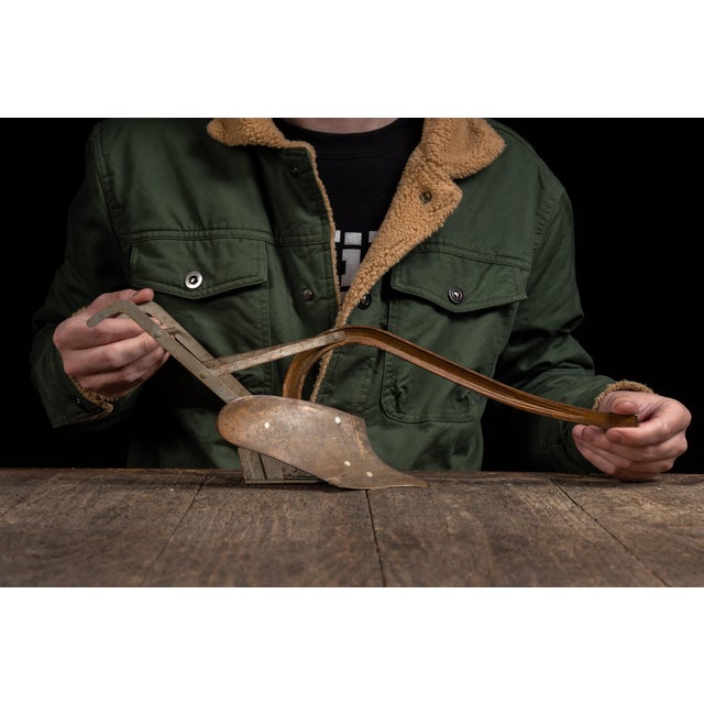 Early 20th-century salesman sample or miniature model of a traditional agricultural plow. The model closely reproduces the...