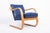 Mid-Century Modern Early Production Bauhaus 402 Blue Arm Chair by Alvar Aalto, Made in Finland, 1930s For Sale - Image 3 of 14
