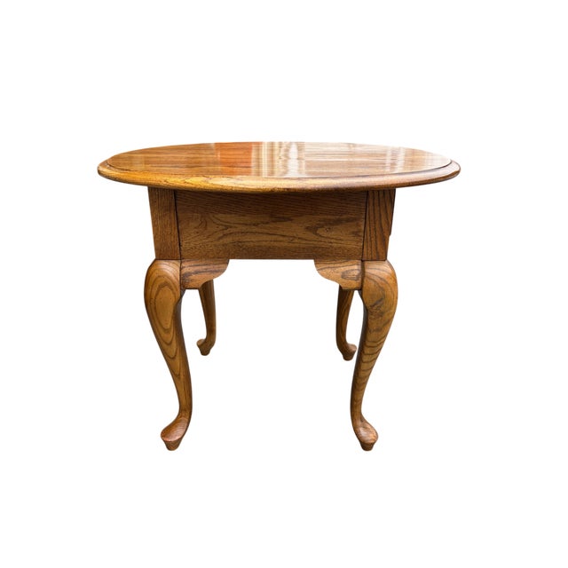 Mid 20th Century Broyhill Lenoir House Round End Table With Ball-and-Claw Feet For Sale - Image 5 of 10