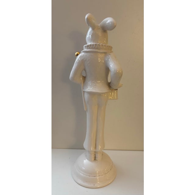 2010s Florence Balducci for Anthropologie Aristocratic Animal Rabbit Italian Ceramic Candleholder For Sale - Image 5 of 5