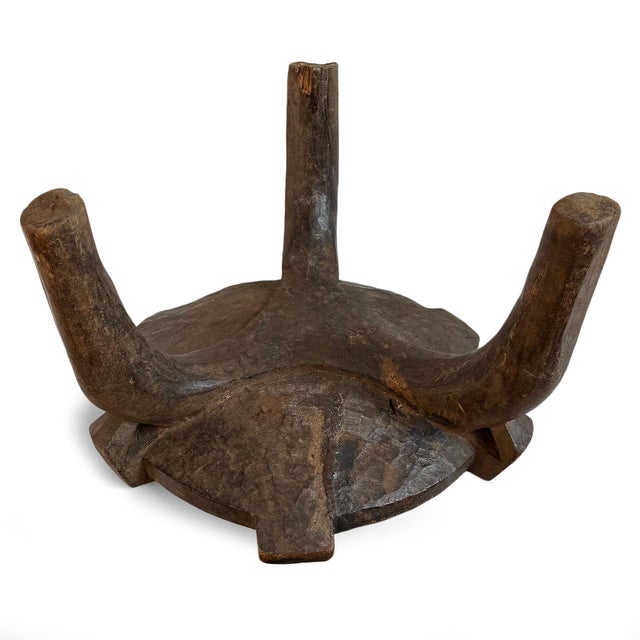 Mid 20th Century Vintage Wood Tanzania Hehe Stool For Sale - Image 5 of 7