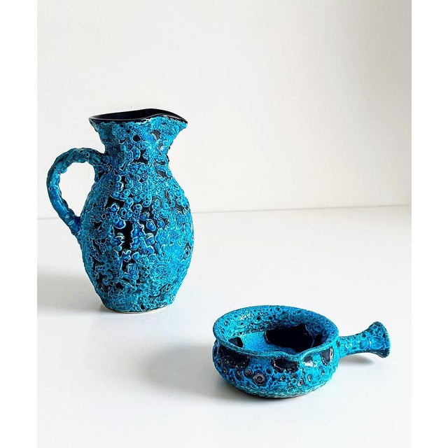 Mid-Century Modern Blue Ceramics by Charles Cart, 1960s, Set of 2 For Sale - Image 4 of 18