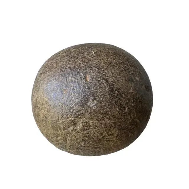 Rustic Pair of Antique European Wood Bowling Balls For Sale - Image 3 of 4