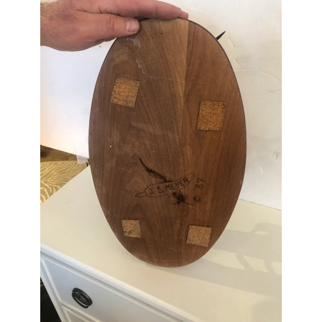 Nantucket Oval Tabletop Sculpture of Carved Wood Sandpipers on the Beach For Sale - Image 10 of 11