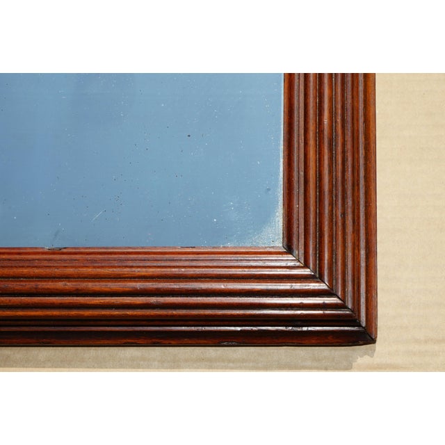 Large Antique English Victorian Wall-Mounted Mirror with Bevelled Hardwood Frame For Sale - Image 11 of 16