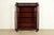 Late 19th Century R. J. Horner Style Antique American Empire Flame Mahogany Glass Front Bookcase Cabinet, Circa 1890s For Sale - Image 5 of 13