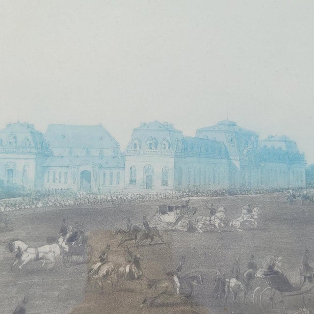 Unknown, Horse Races at Chantilly, 19th Century, Lithograph For Sale - Image 6 of 18