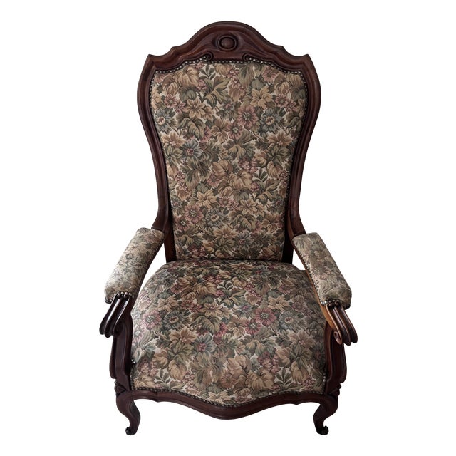 Voltaire Armchair in Mahogany For Sale