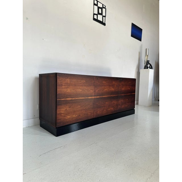 Designed by Oswald Vermaercke for V-Form in the 1960s, this modernist sideboard is crafted from richly grained palisander...