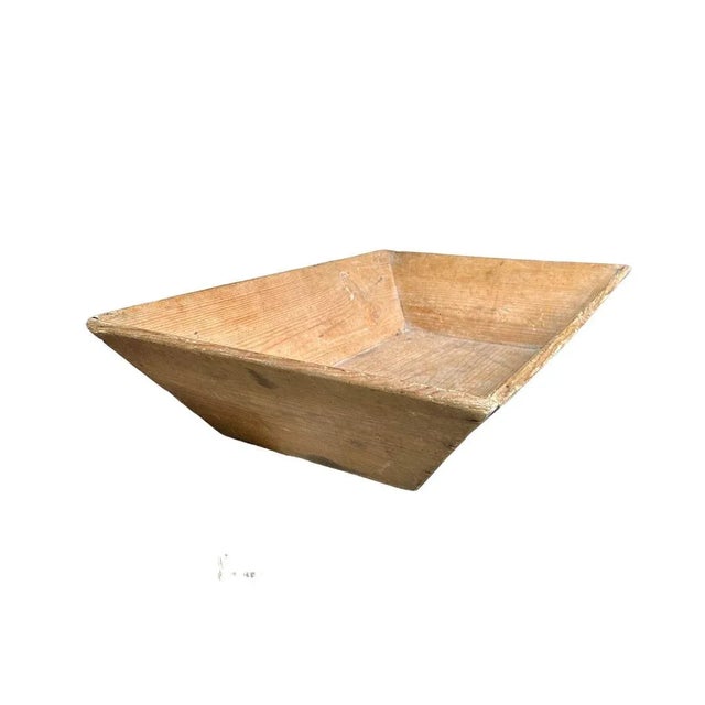 Farmhouse Early 1900s Pine Wood Dough Bowl For Sale - Image 3 of 6