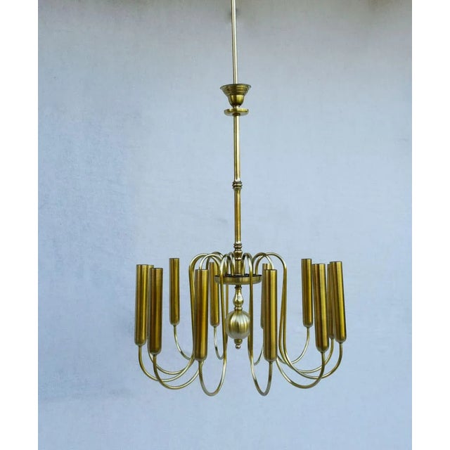 1940s Italian Brass Chandelier, 1940s For Sale - Image 5 of 9