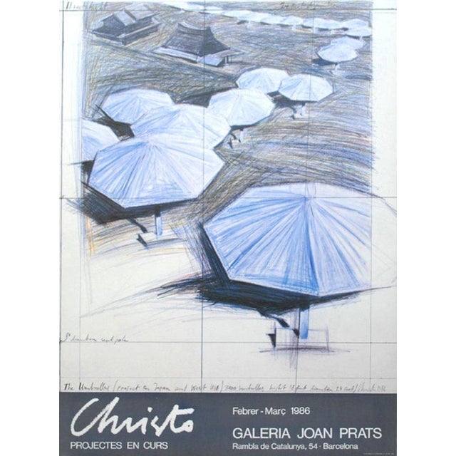 Galeria Joan Prats. Exhibition poster - created on the occasion of the 1986 exhibition. In great condition Christo...