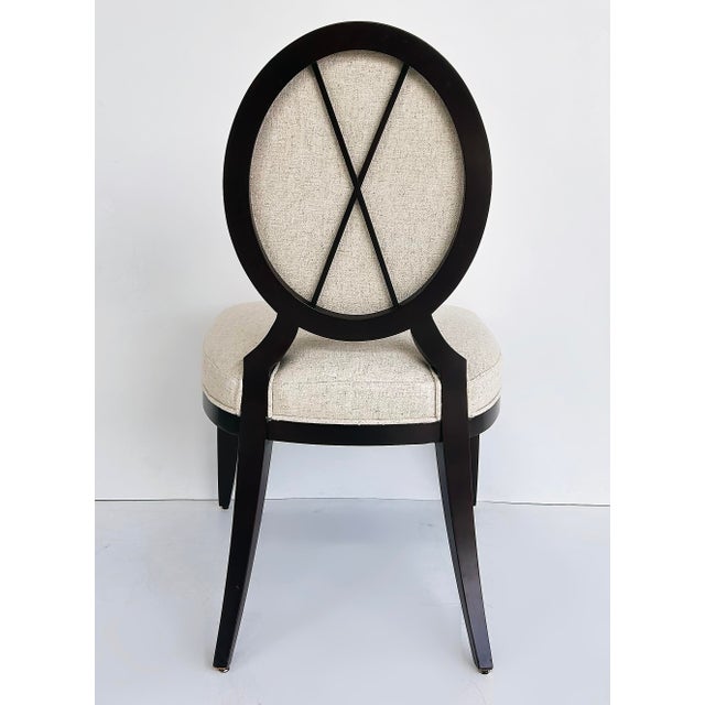 Vintage Barbara Barry for Baker Set of 8 Dining Chairs, Newly Upholstered, 2 Arm, 6 Side For Sale - Image 13 of 18