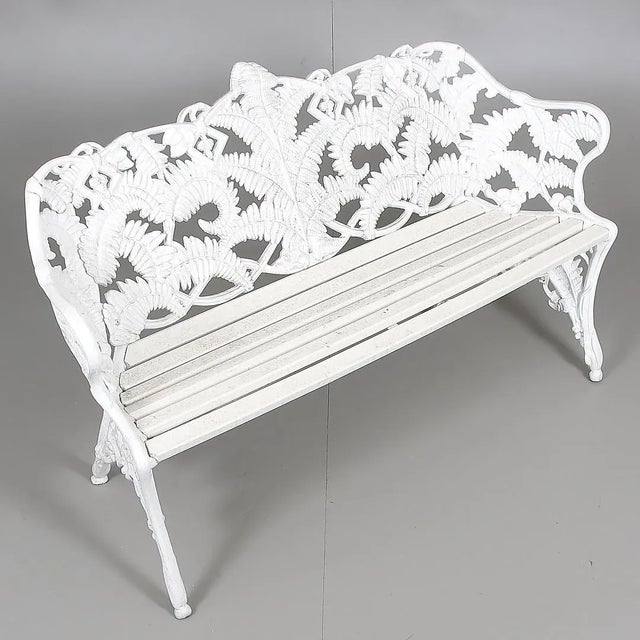 1960s Swedish Garden Bench in Steel from Melins, 1960s For Sale - Image 5 of 7