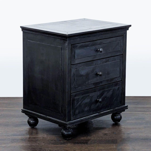 Features a brushed surface and exposed nailheads, crafted of wood and hand wrapped in zinc-finished metal, mortise-and-...